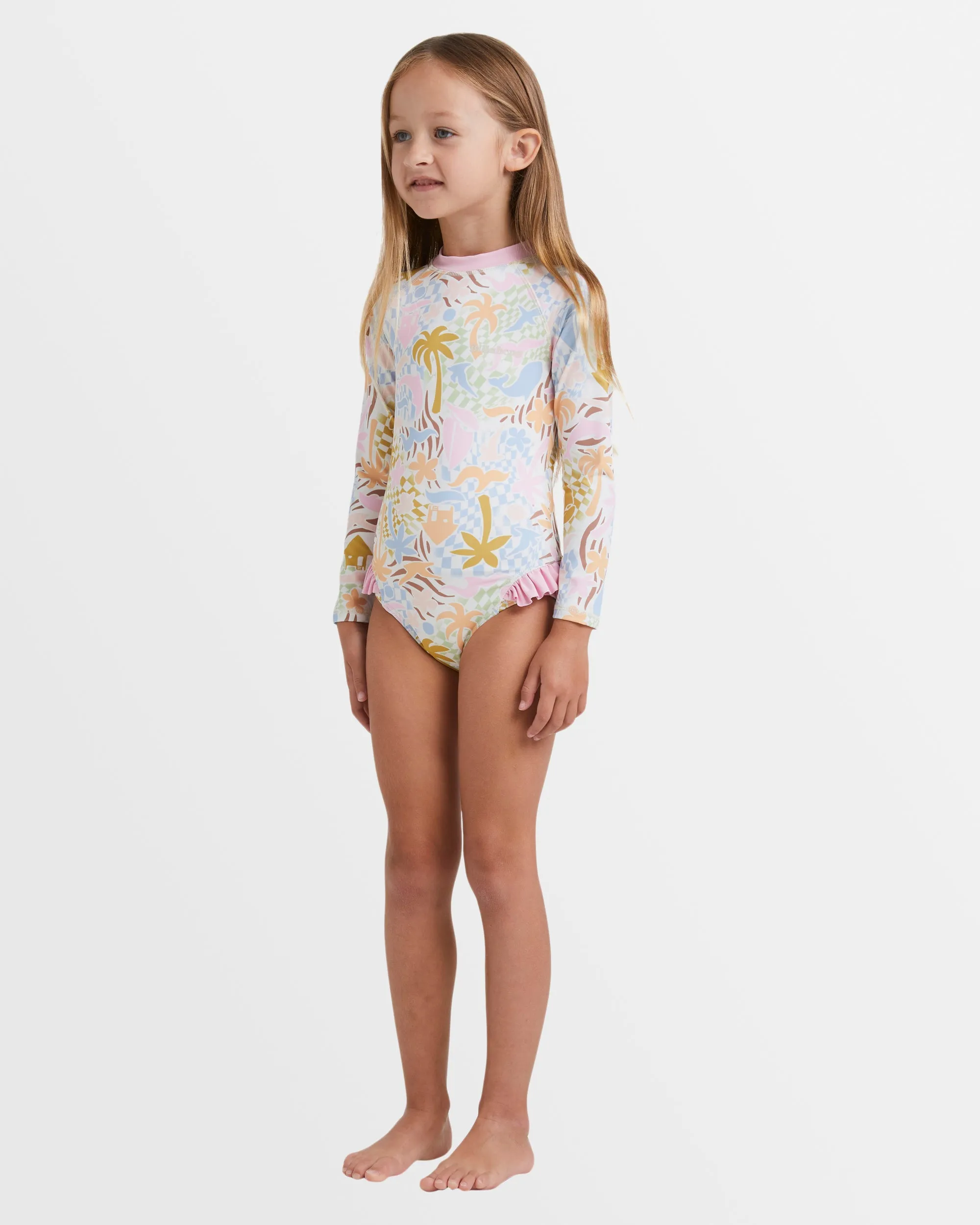 Girls 0-5 Beach Party One Piece Rash Vest