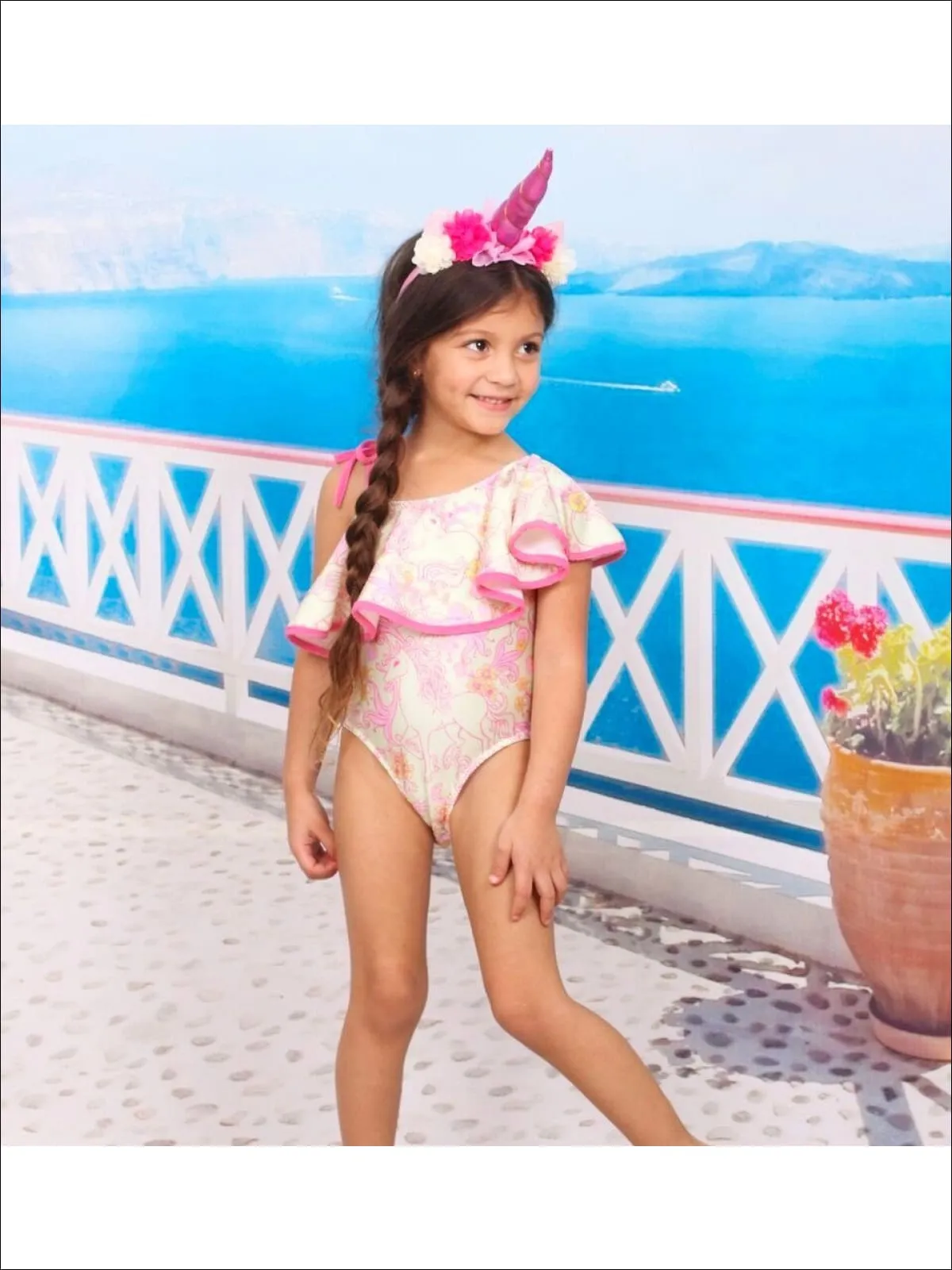 Girls A True Fairytale Unicorn One Piece Swimsuit