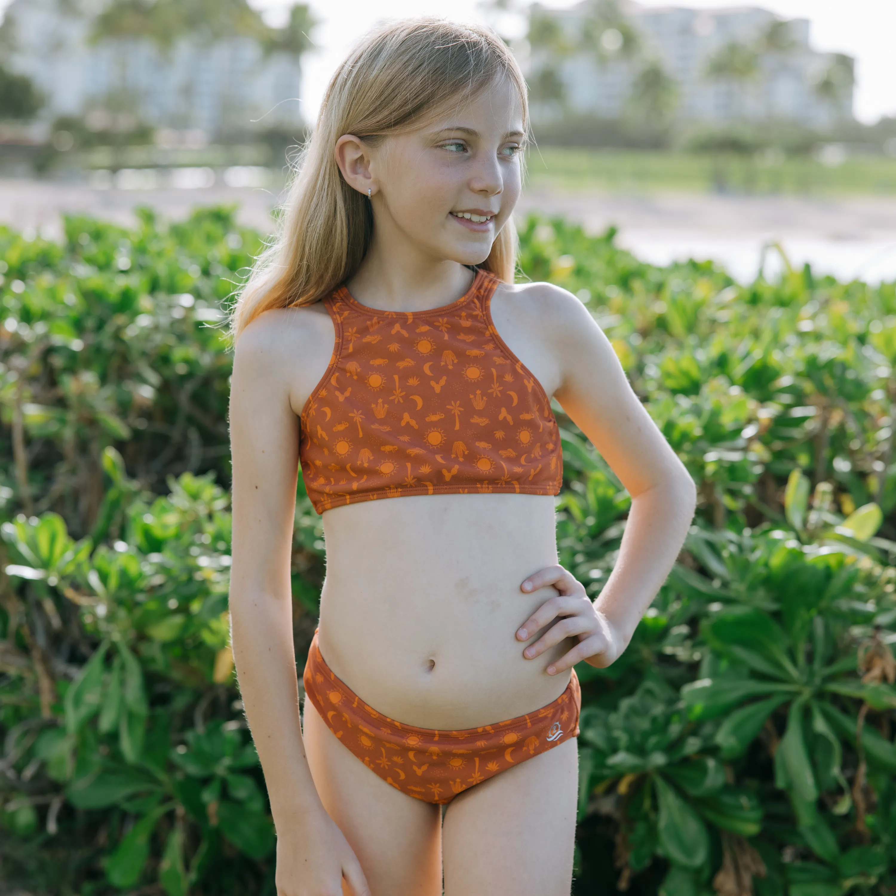 Girls Halter Top Bikini Set (2 Piece) | "Desert"