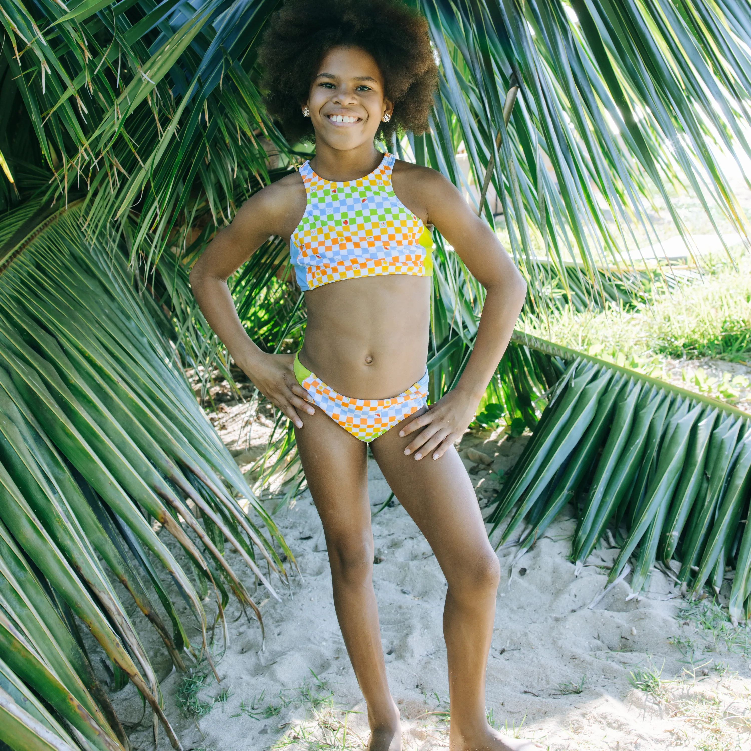 Girls Halter Top Bikini Set (2 Piece) | "Gamified"