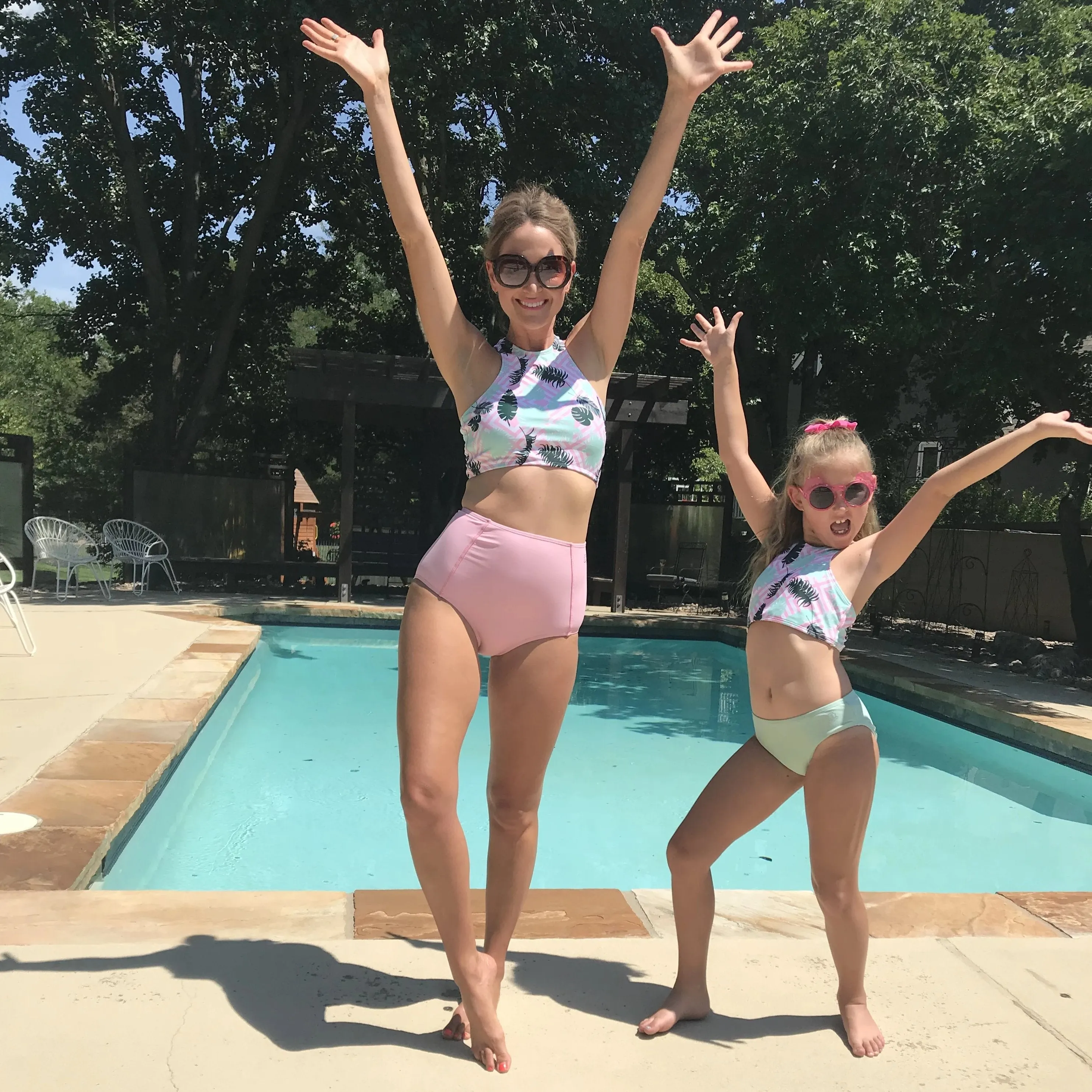 Girls Halter Top Bikini Set (2 Piece) | "Palm Breeze"