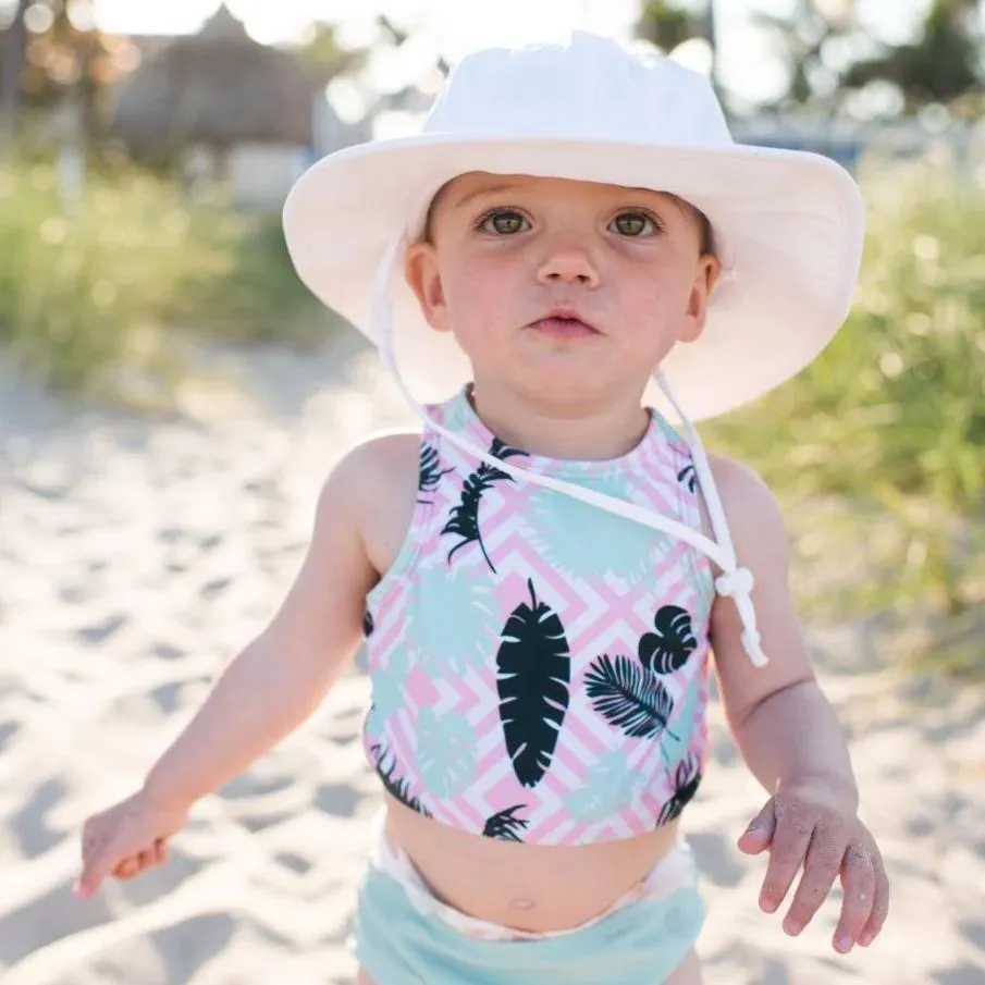 Girls Halter Top Bikini Set (2 Piece) | "Palm Breeze"