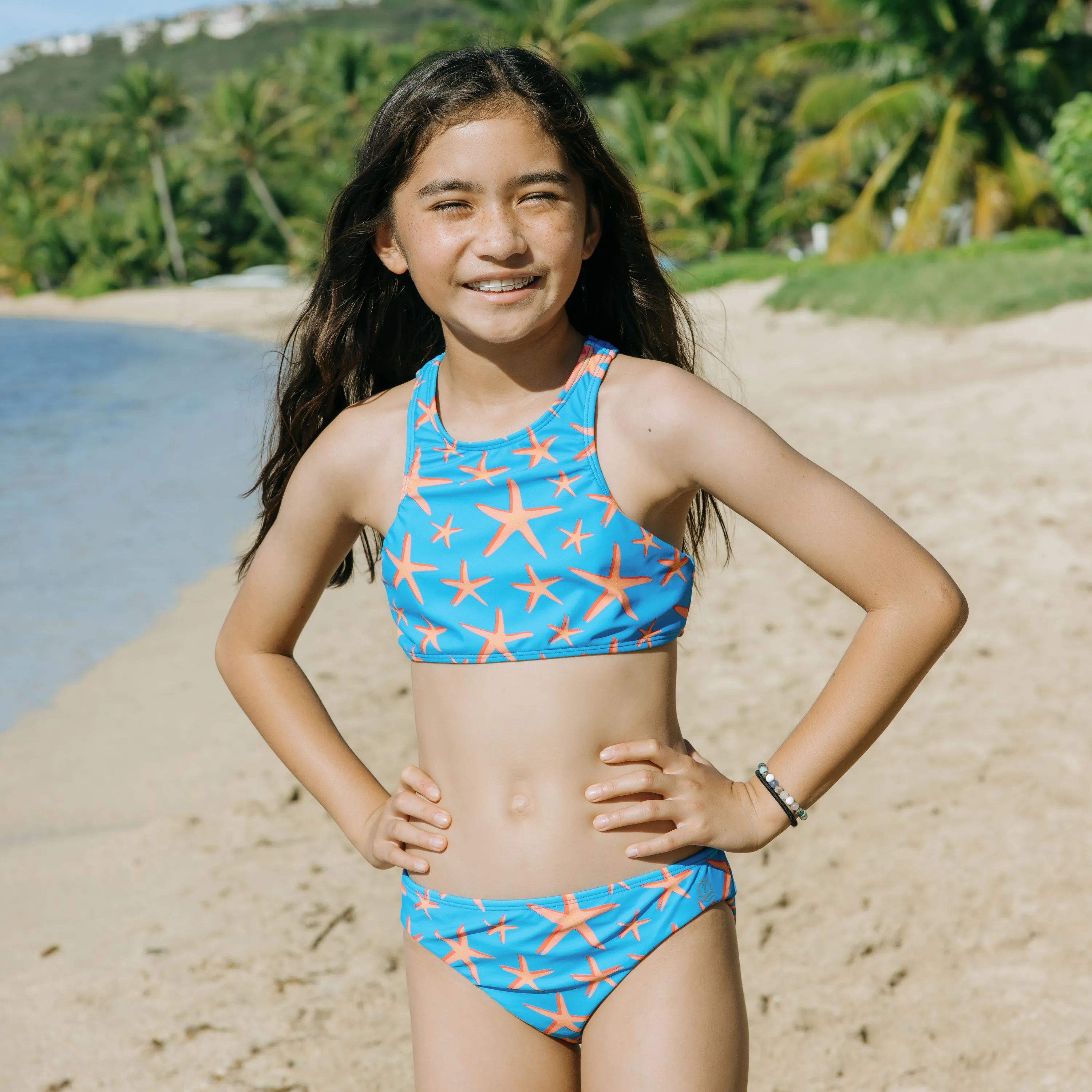Girls Halter Top Bikini Set (2 Piece) | "Starfish"