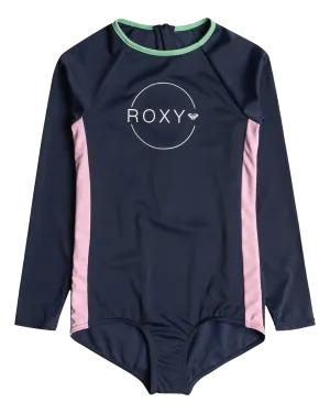 Girls Ilacabo Long Sleeve Swimsuit in Naval Academy