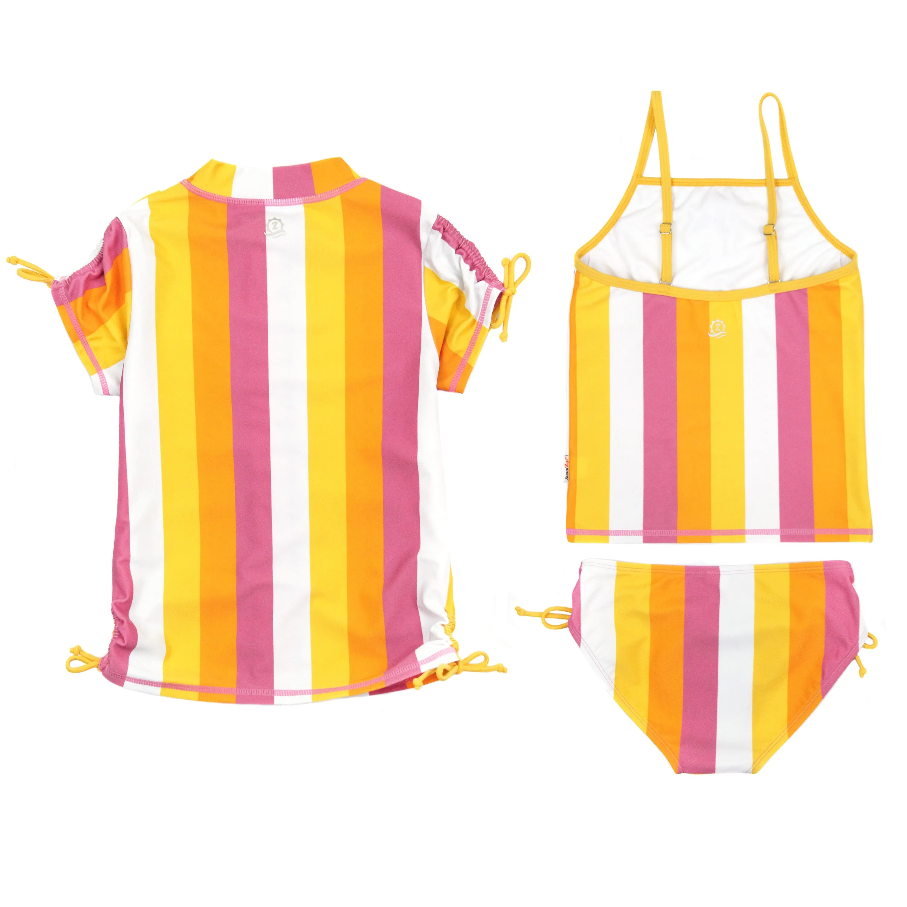 Girls Short Sleeve Rash Guard   Tankini Bikini Set (3 Piece) | "Be Bold”