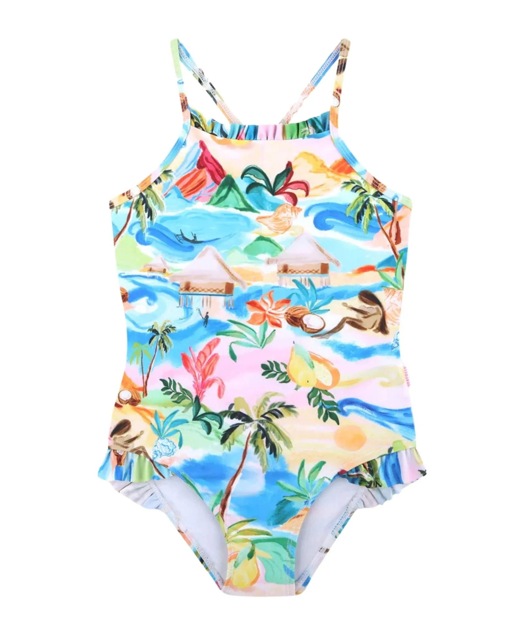 Girls South Pacific Frill One Piece