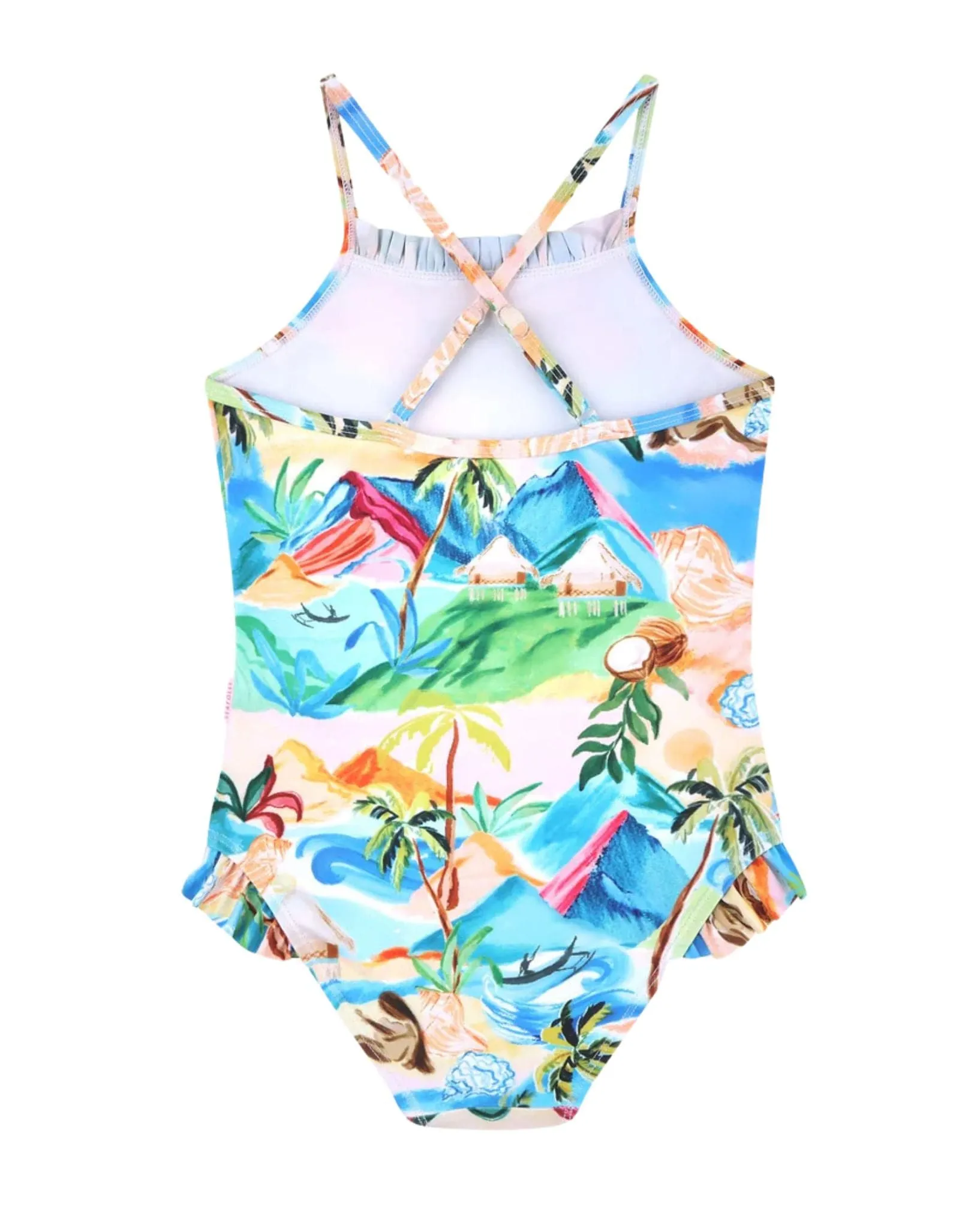 Girls South Pacific Frill One Piece