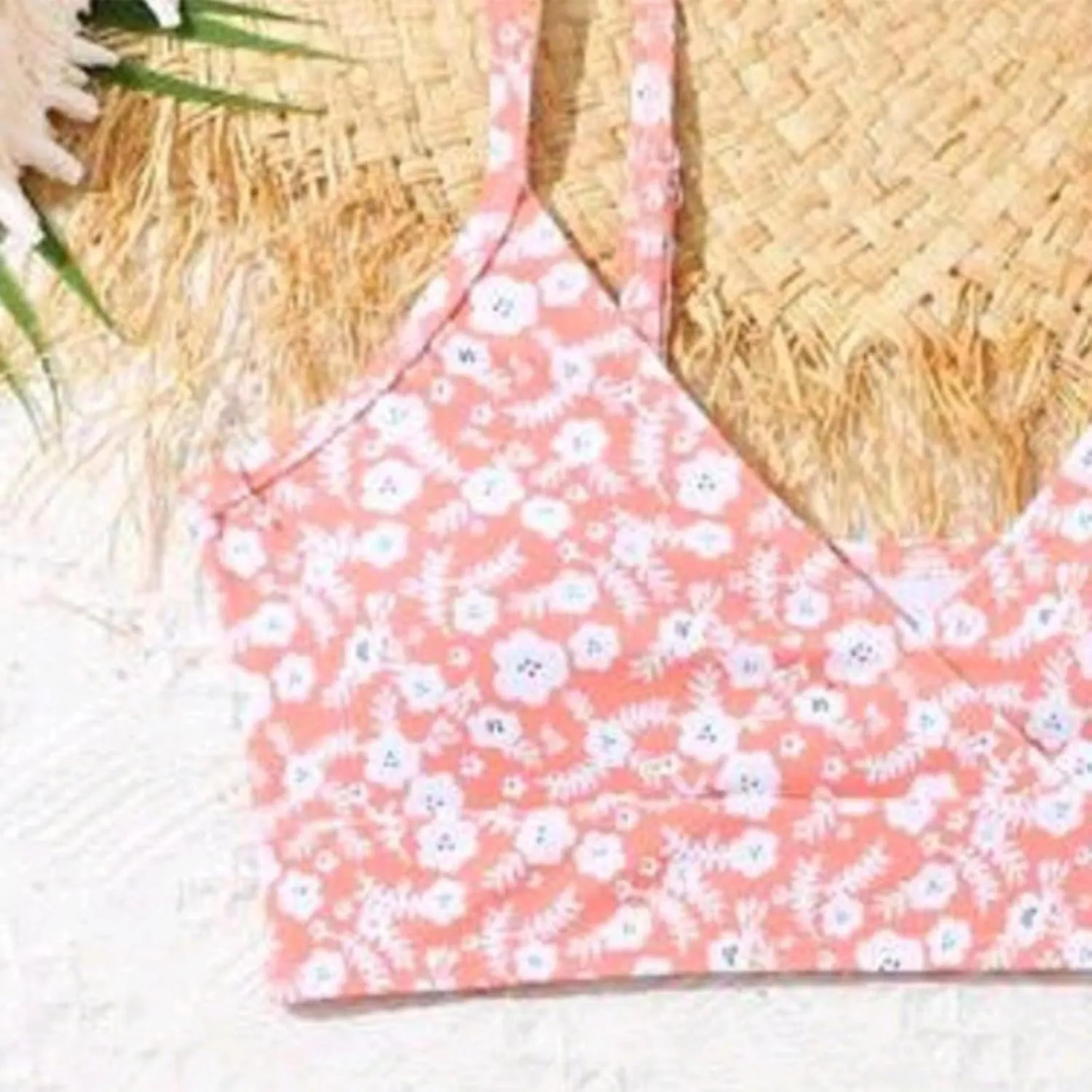 Girls Swimsuit 3 Piece Bathing Suits Quick Dry Floral Print Bikini Set with Beach Cover Up Hawaii Beach Kids Swimwear