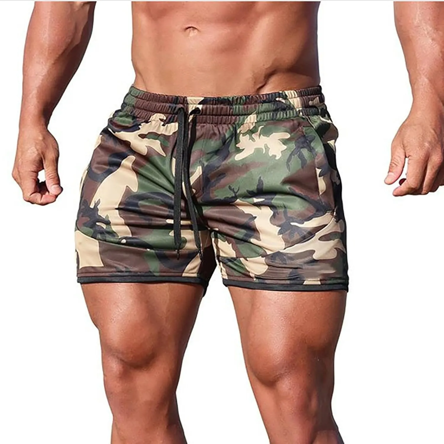 GOKKILRW Men's Gym Workout Shorts Lightweight Quick Dry Bodybuilding Pants Training Running Sports Joggers Beach Board Shorts