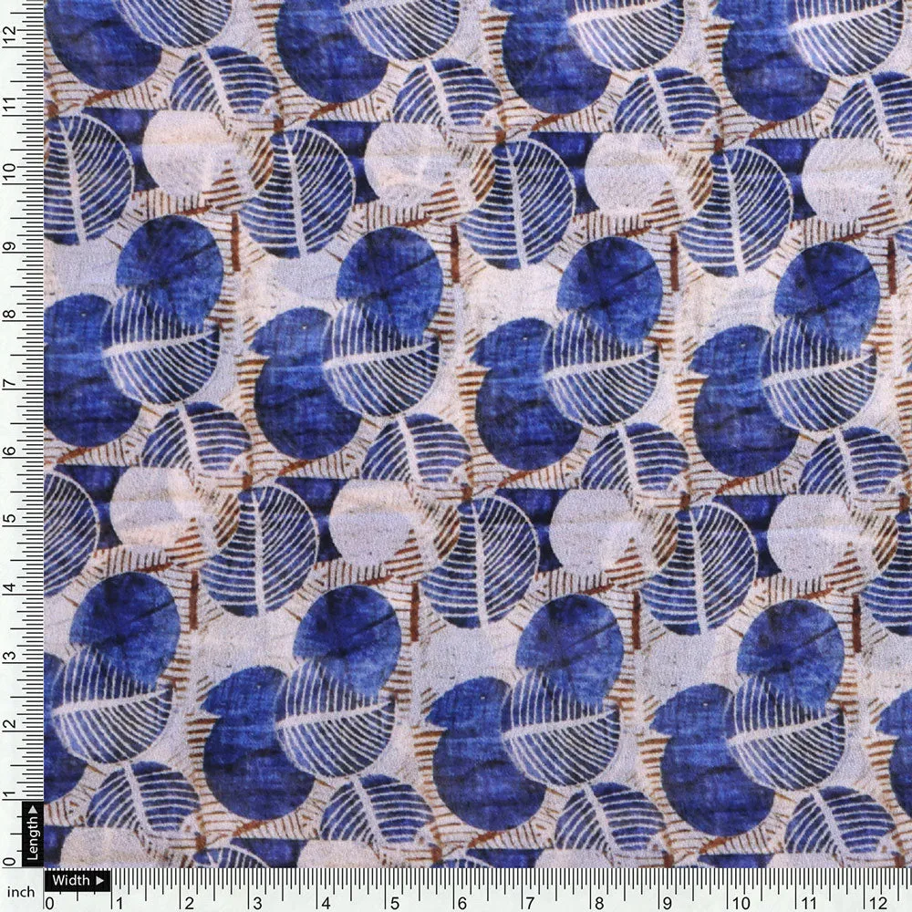 Gorgeous geometric digital printed georgette fabric by FAB VOGUE Studio