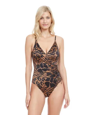Gottex Jaguar V-Neck Surplice One Piece