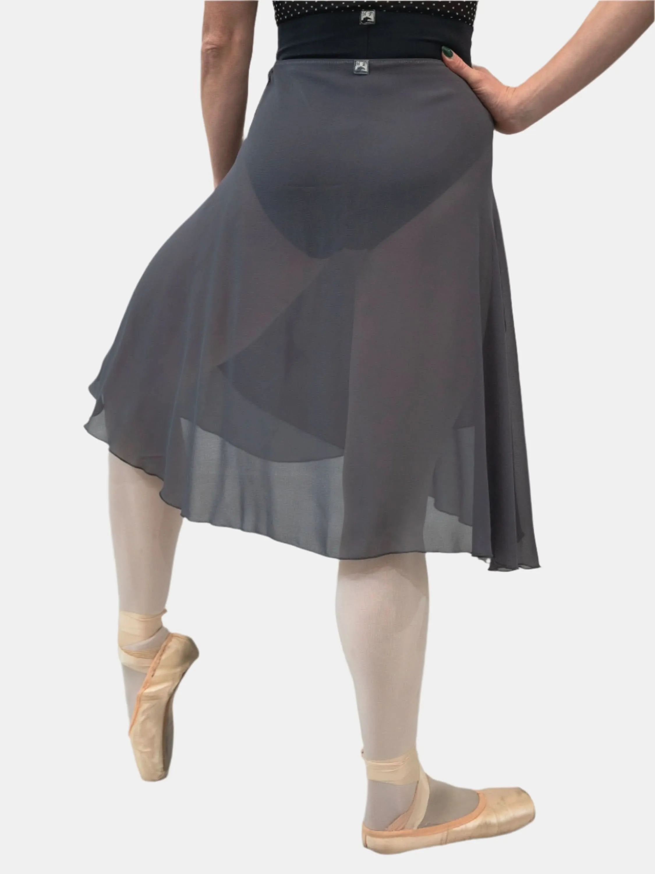 Gray Wrap Long Dance Skirt MP310