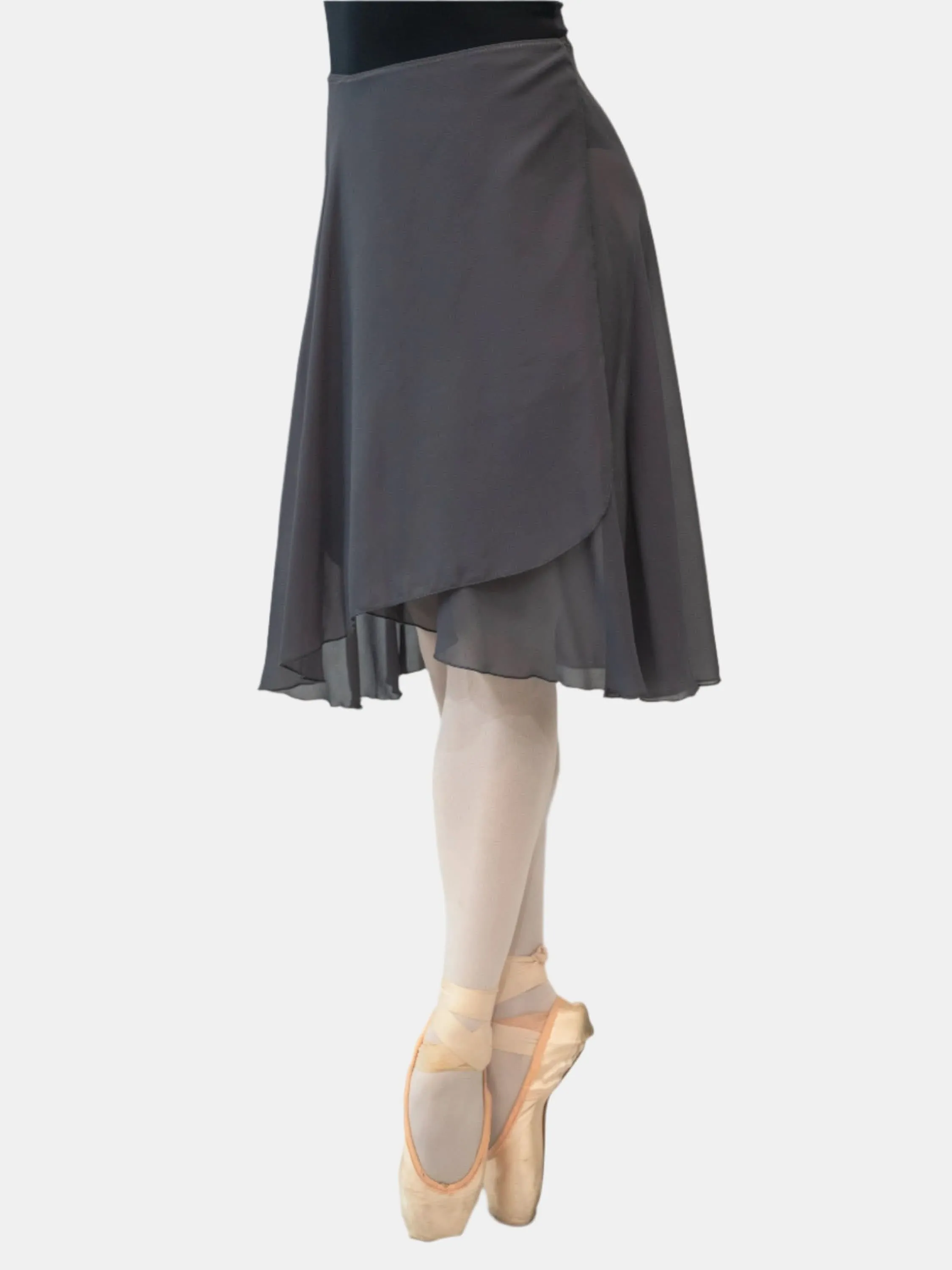 Gray Wrap Long Dance Skirt MP310