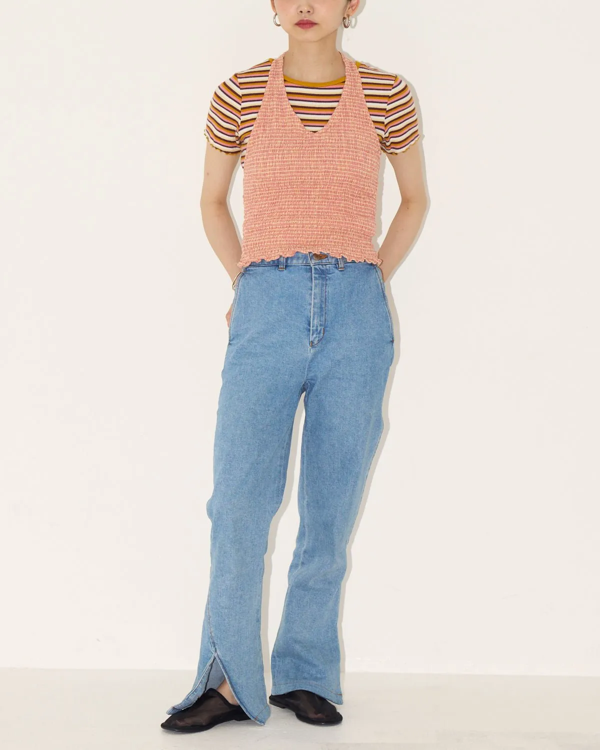 halter neck plaid tops