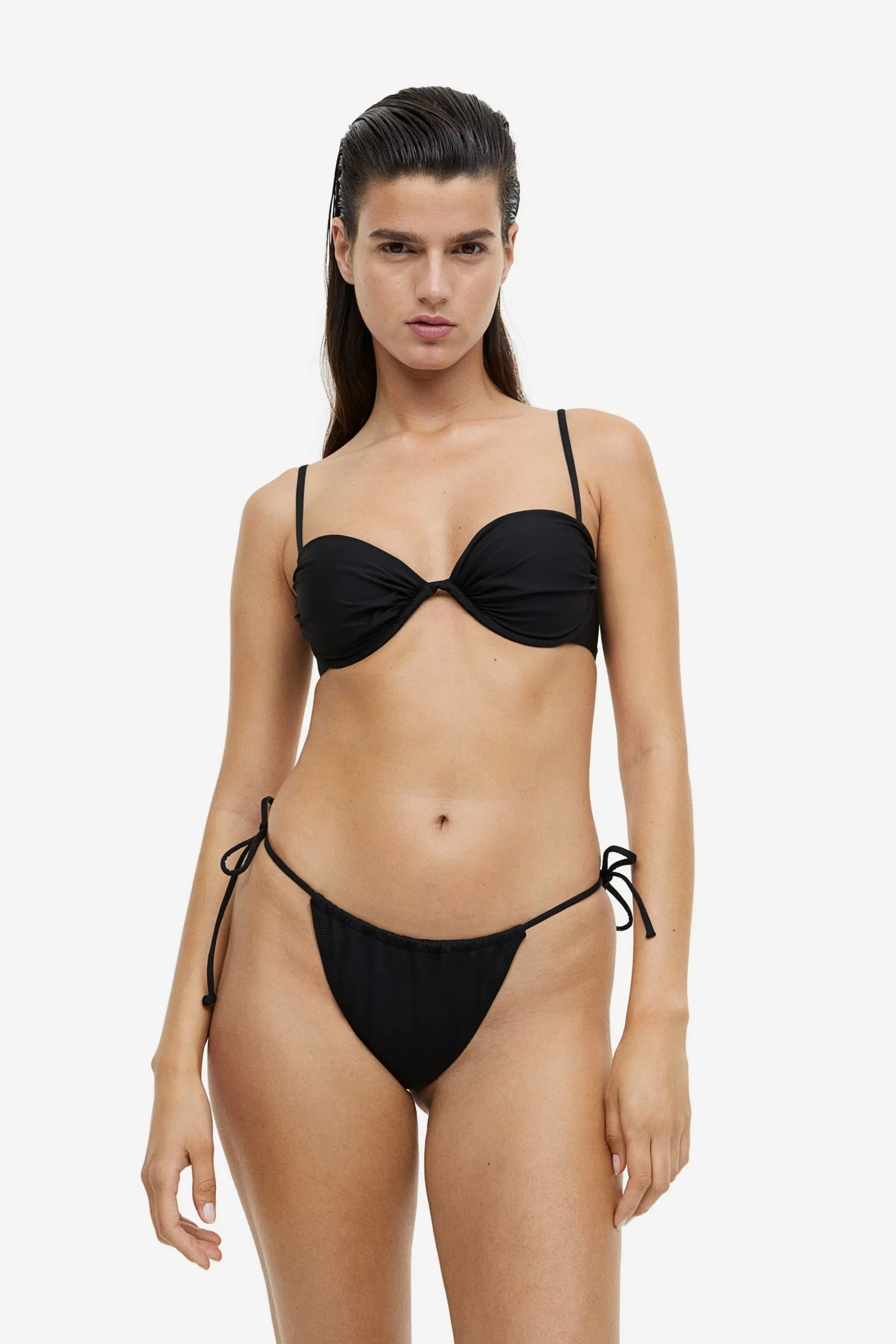 H&M Padded bikini top, black