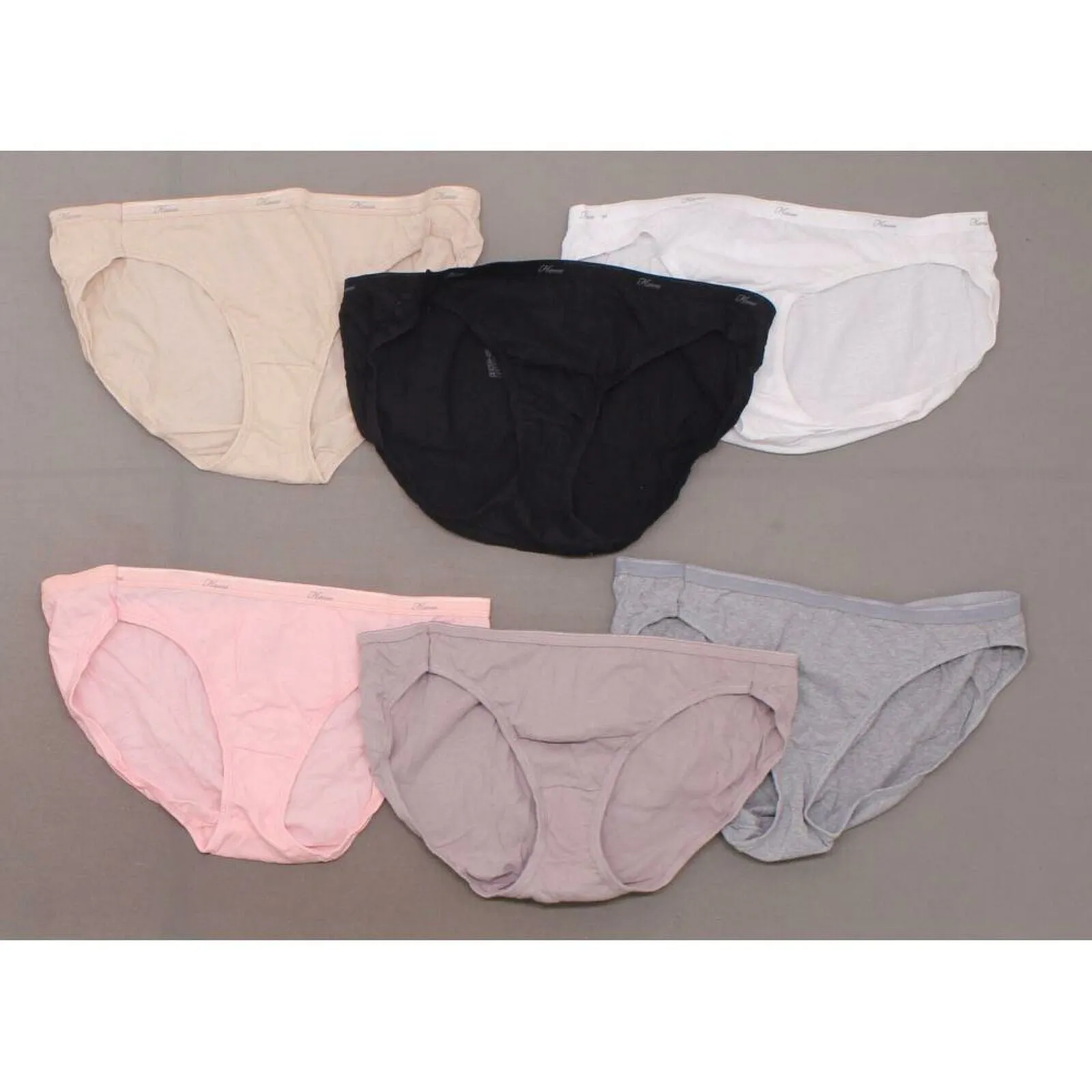 Hanes Women's 6 Pairs Core Cotton Bikini Panties