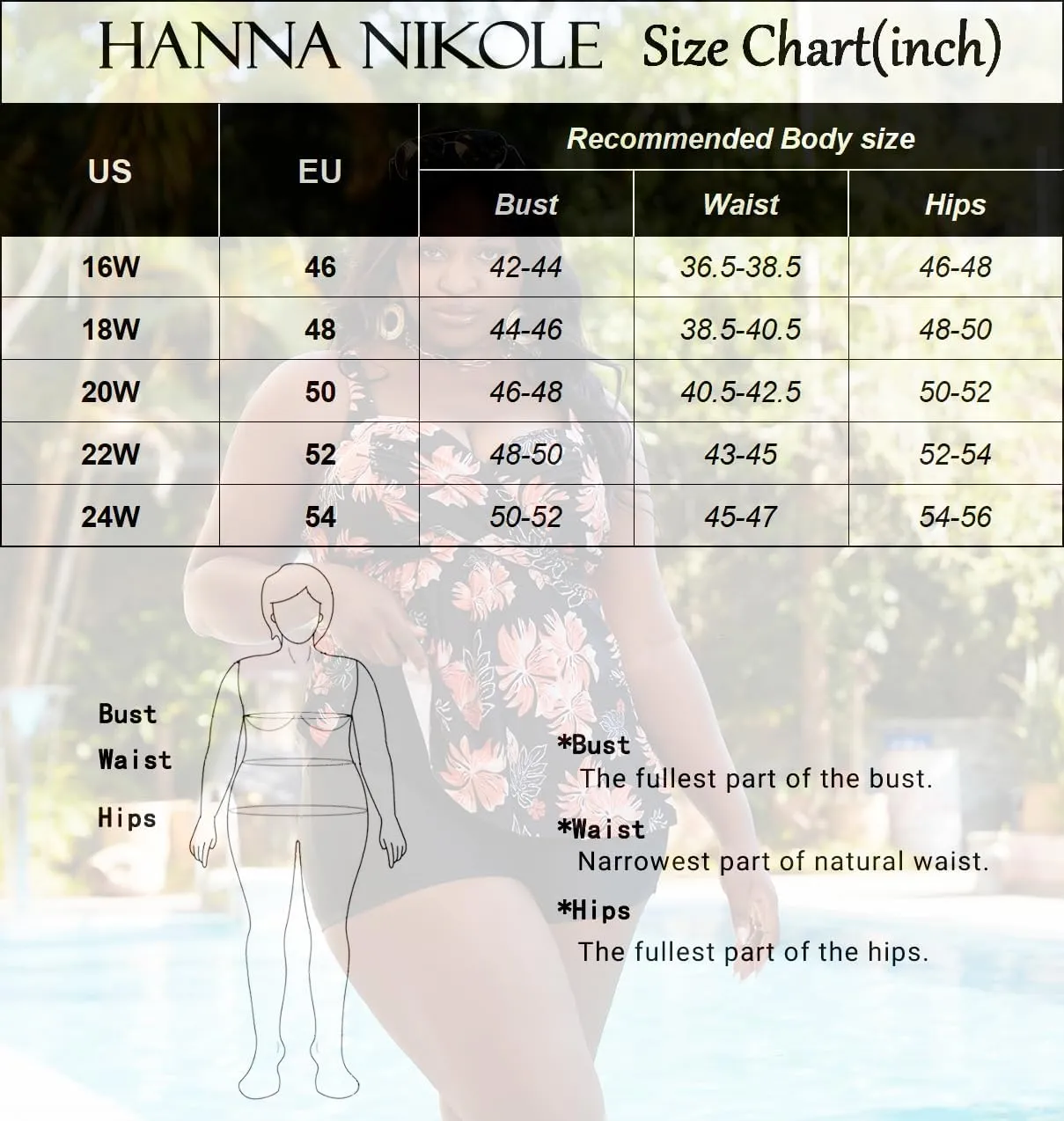 Hanna Nikole Women's Plus Size Tankini Swimsuits Twist Front Two Piece Bathing Suits with Shorts