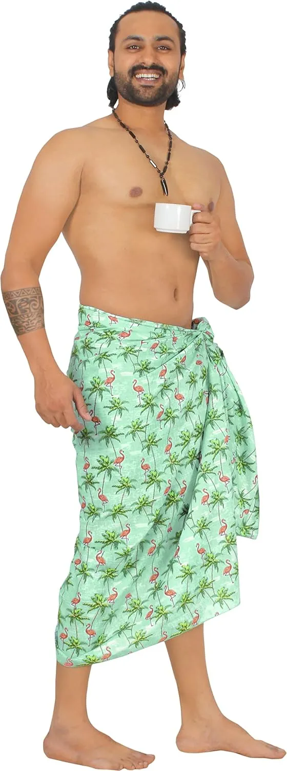 HAPPY BAY Men's Pareo Sarong Wrap Swim Bath