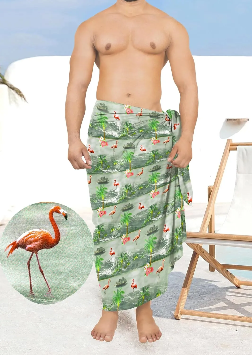 HAPPY BAY Men's Pareo Sarong Wrap Swim Bath