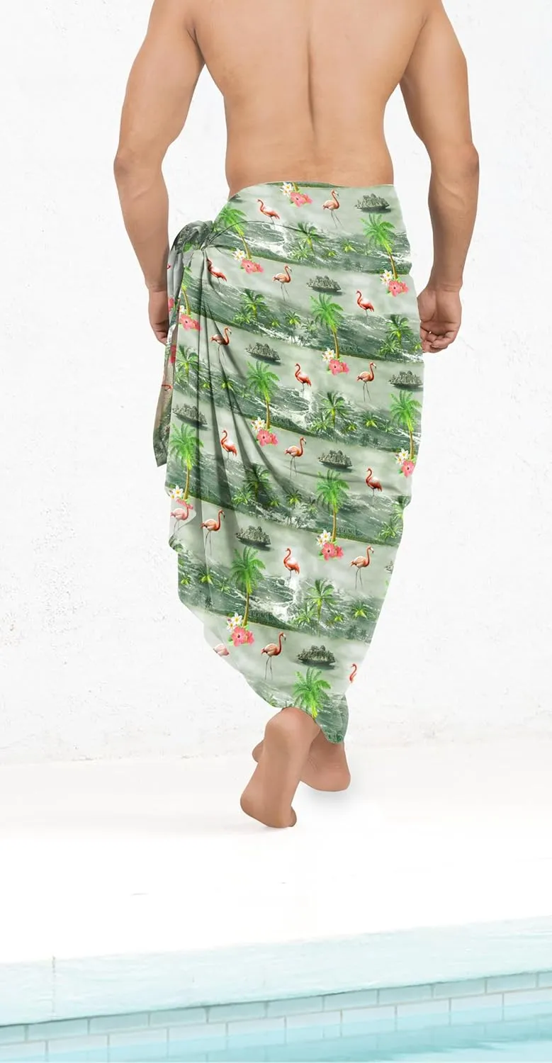 HAPPY BAY Men's Pareo Sarong Wrap Swim Bath
