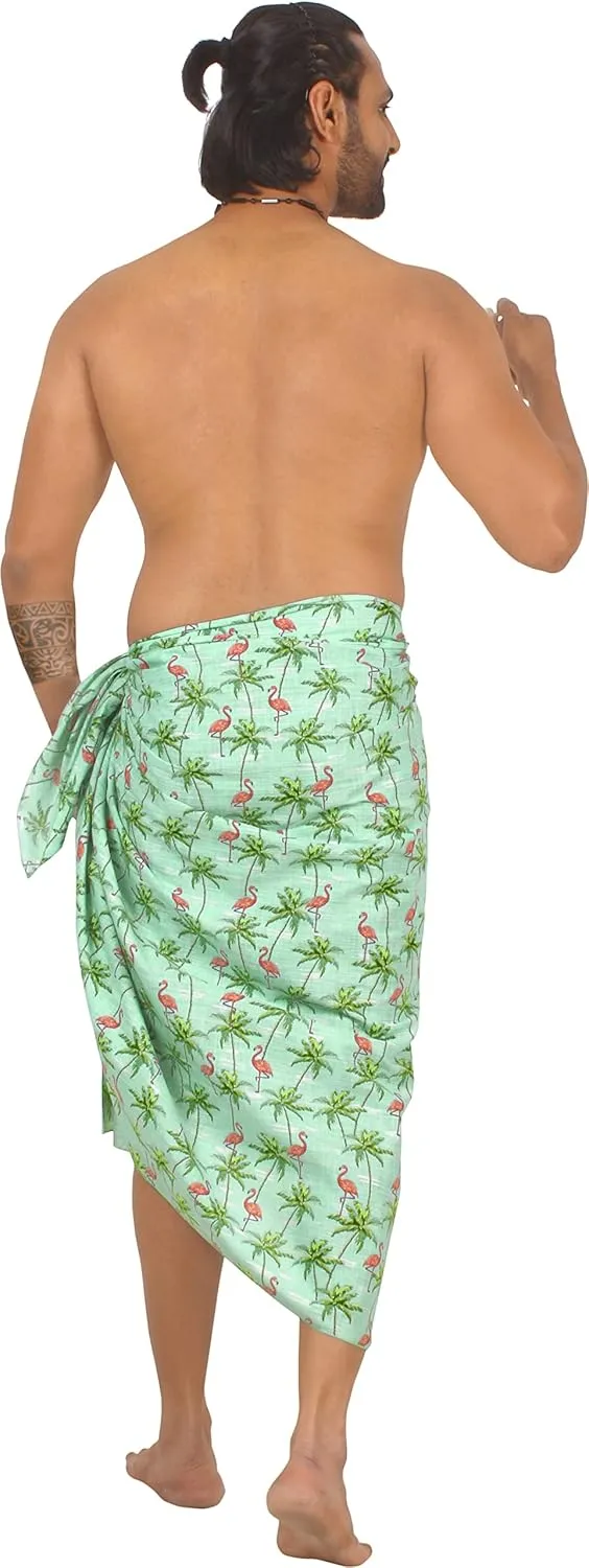 HAPPY BAY Men's Pareo Sarong Wrap Swim Bath