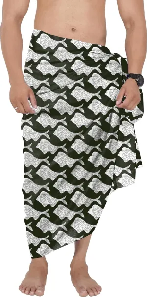 HAPPY BAY Men's Sarong Beach Wraps Pareo Aloha
