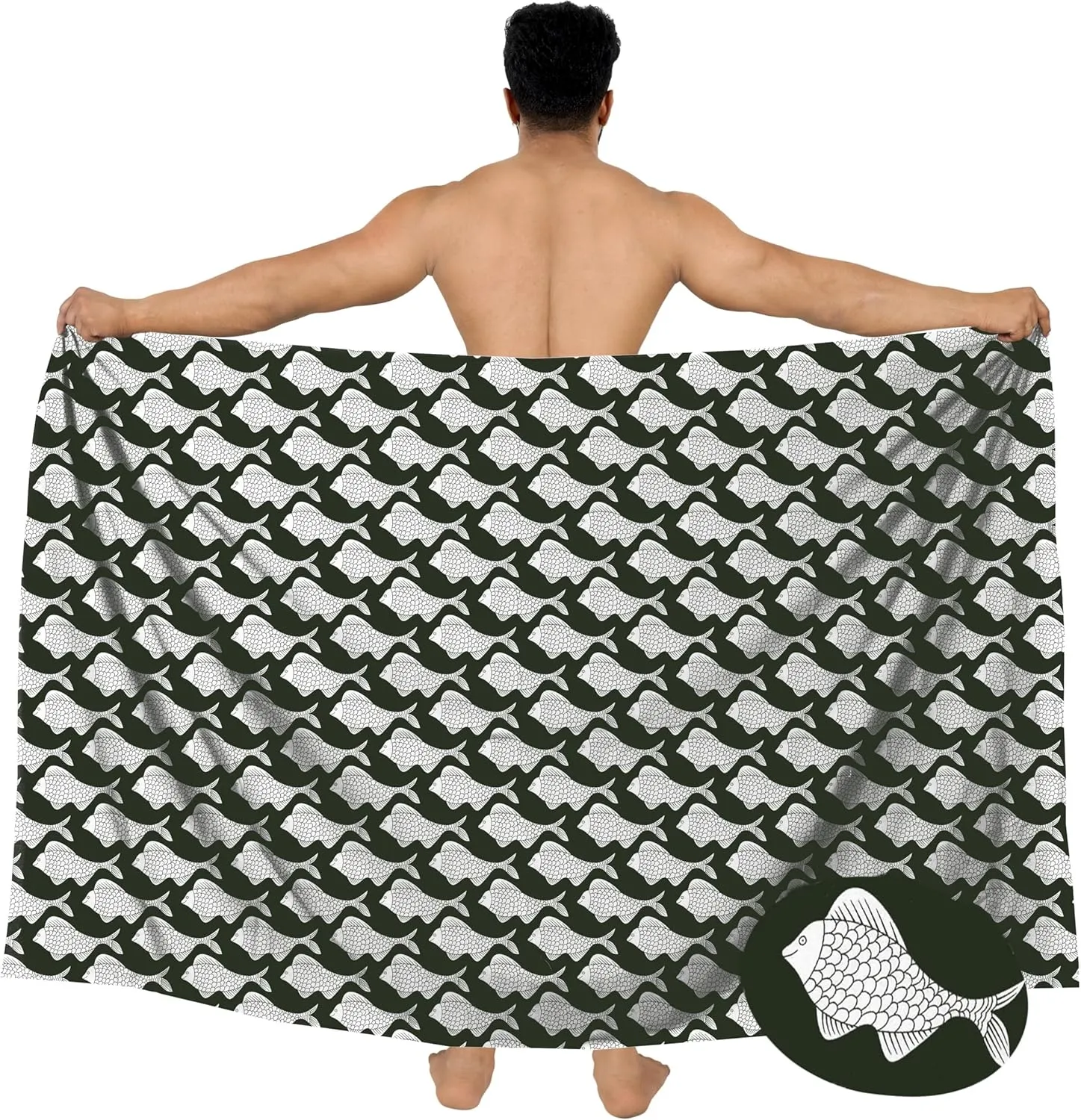 HAPPY BAY Men's Sarong Beach Wraps Pareo Aloha