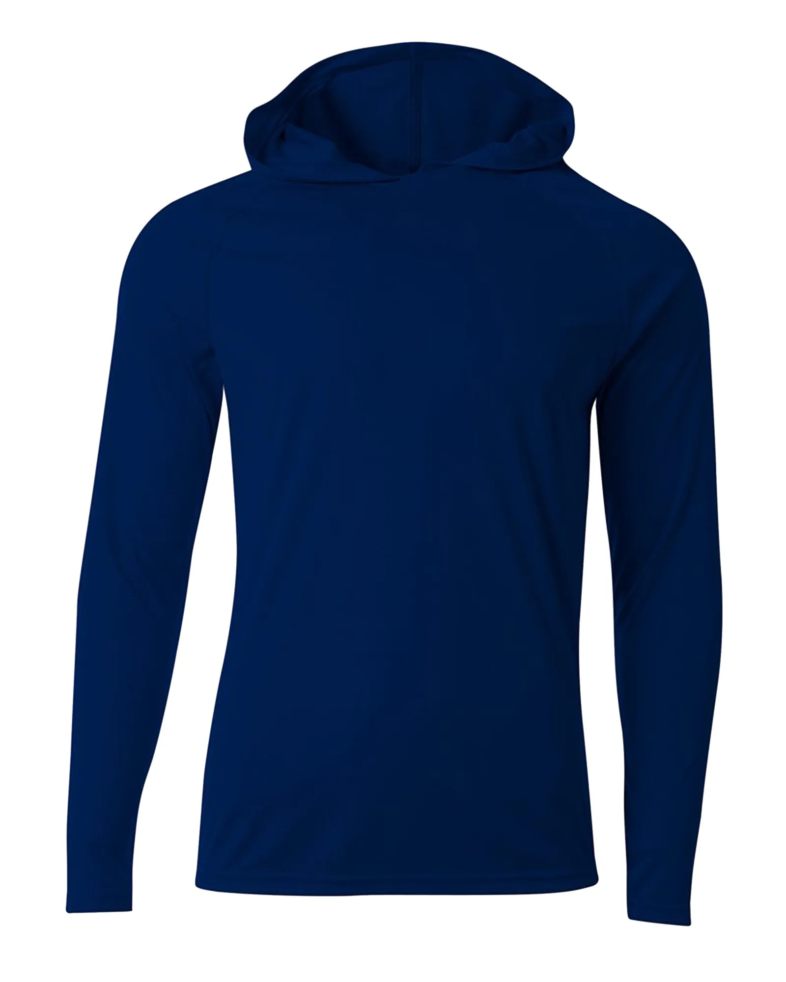 Hardcore Men's Long Sleeve Hooded Rash Guard Comfortable Performance Swim Shirt