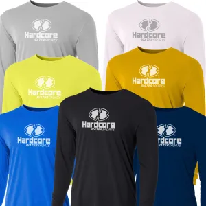Hardcore Men's Long Sleeve Loose Fit Rash Guard Surf Shirt for Water Sports | Lightweight, Quick-Dry Swimwear