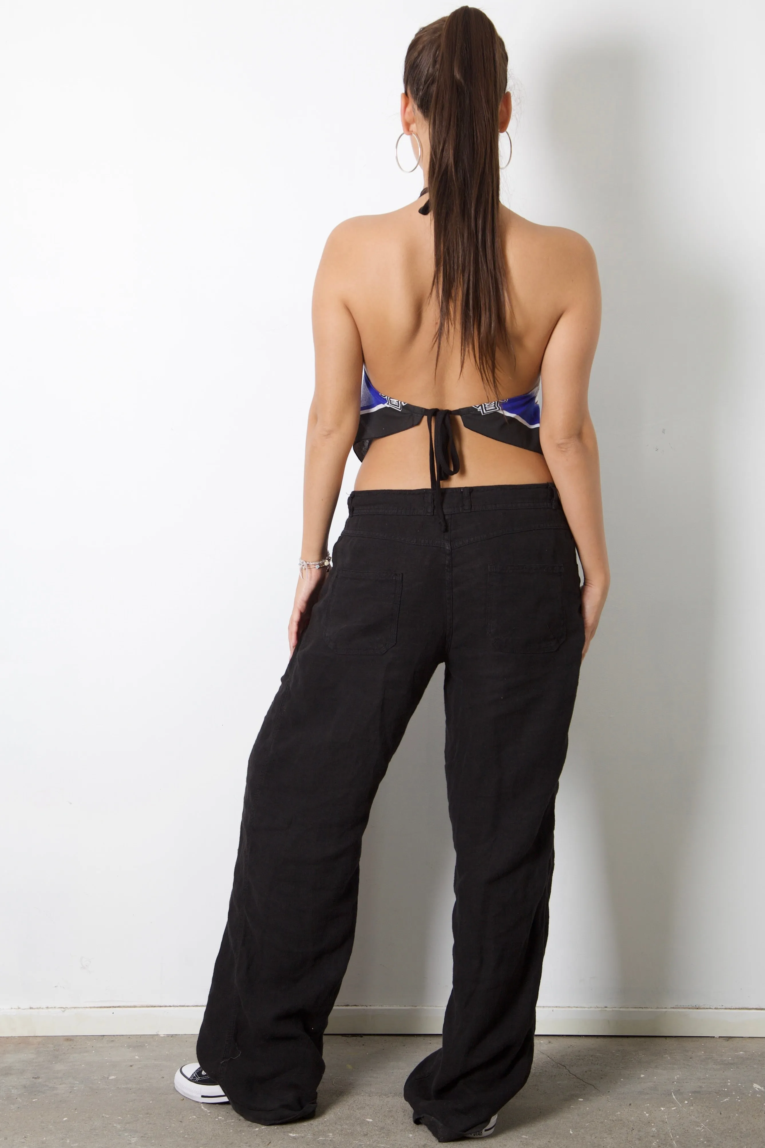 Harley Davidson USA Eagle Reworked Bandana Halter Top