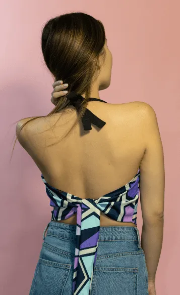 Harper Halter in Geo Print