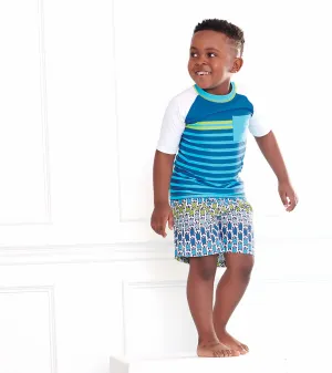 Hatley Kids Sea Stripes S/S Rashguard
