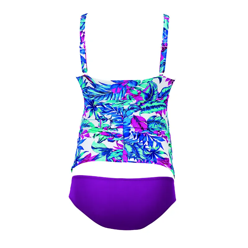 Hatutu Palm Leaf Print Maternity Tankini Swimsuit - Anita