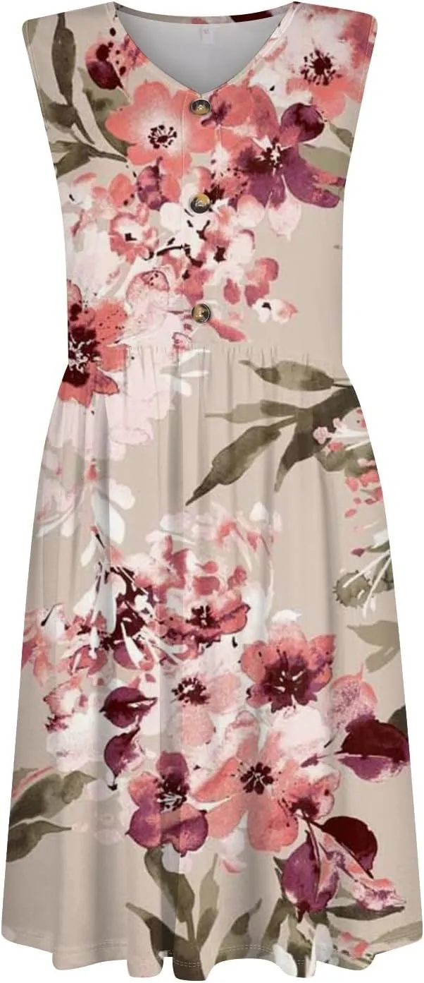 Hawaiian Dresses For Women Casual Floral Midi Swimwear Cover Ups Summer Plus Size Vacation Womens Sundress