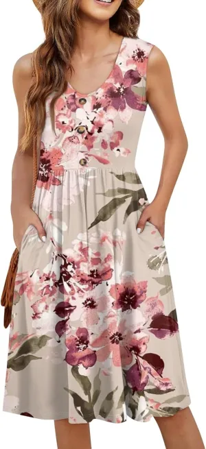 Hawaiian Dresses For Women Casual Floral Midi Swimwear Cover Ups Summer Plus Size Vacation Womens Sundress