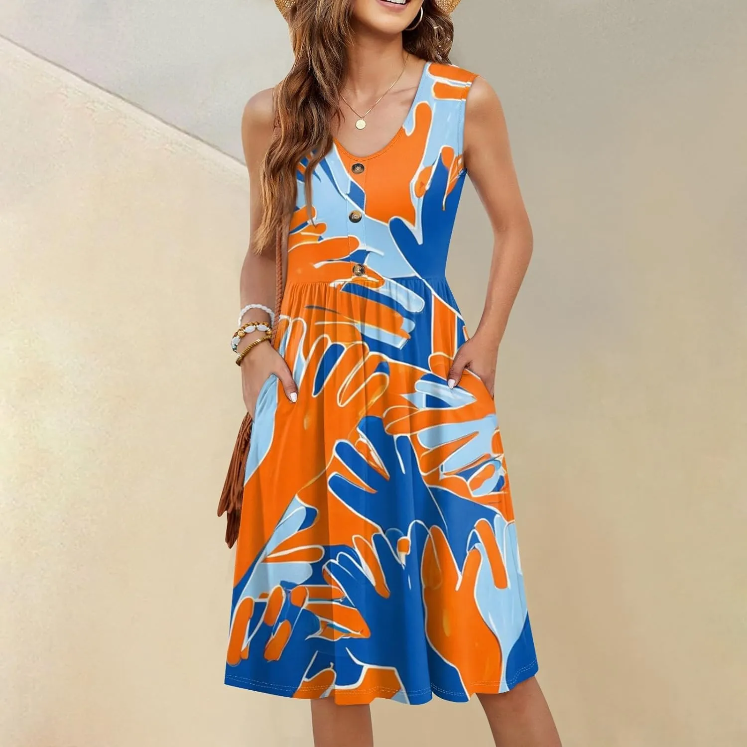 Hawaiian Dresses For Women Midi Floral Casual Swimwear Cover Ups Vacation Plus Size Mini Beach Dress