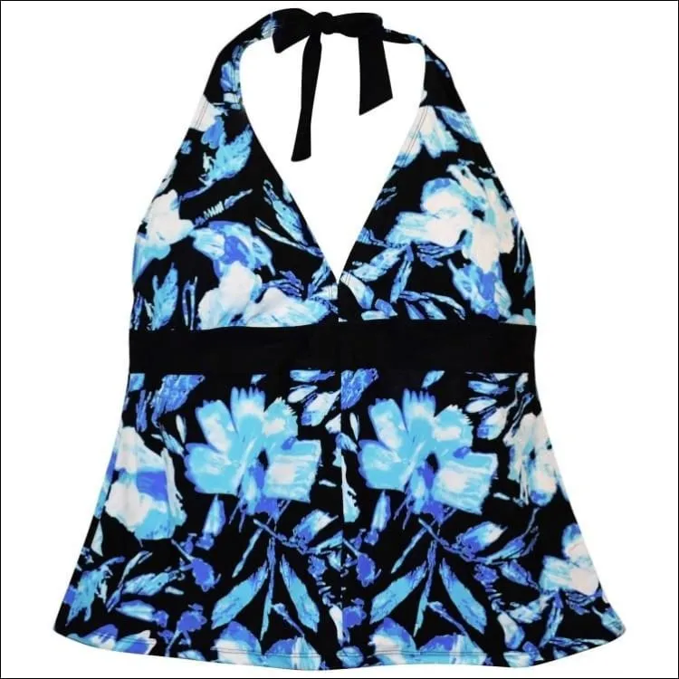 Heat Women's Plus Size Halter Tankini Swimsuit Top 18W 20W 22W 24W