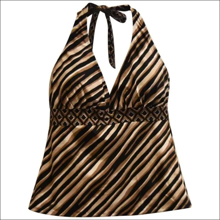 Heat Women's Plus Size Halter Tankini Swimsuit Top 18W 20W 22W 24W