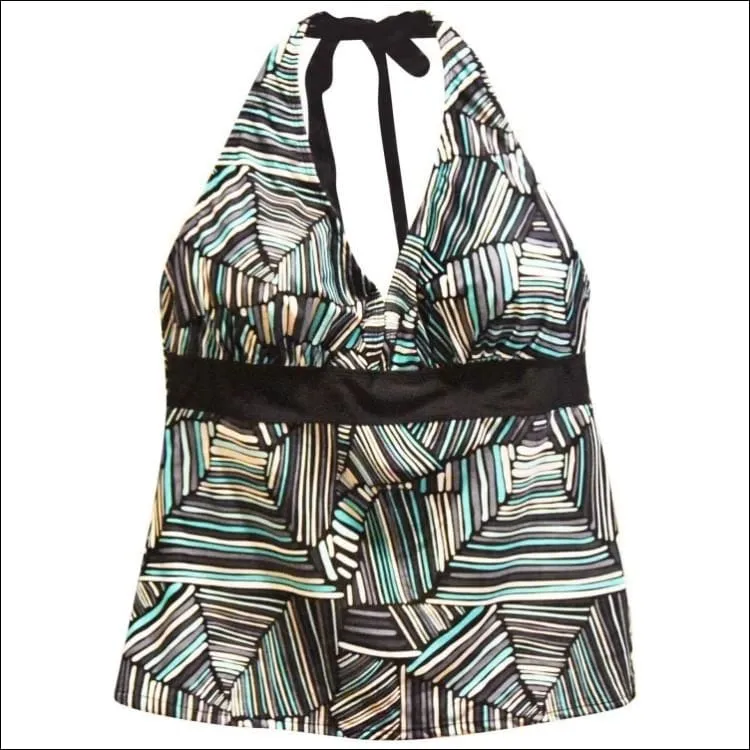 Heat Women's Plus Size Halter Tankini Swimsuit Top 18W 20W 22W 24W