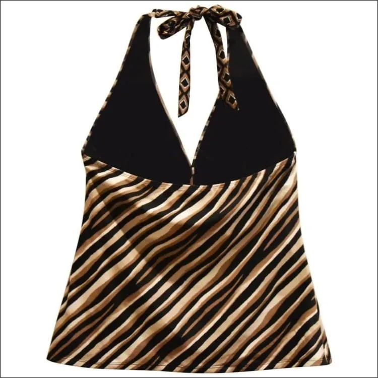 Heat Women's Plus Size Halter Tankini Swimsuit Top 18W 20W 22W 24W
