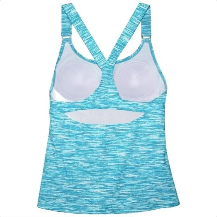 Heat Womens Racer Back Tankini Swimsuit Top S-XL