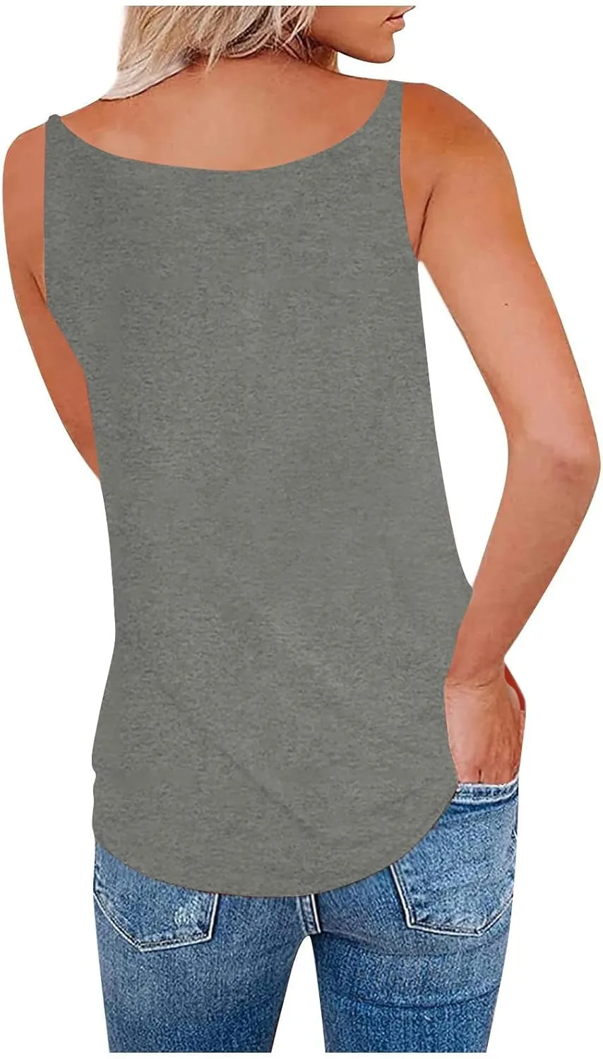 HGps8w Camisole Tops for Women 2025 Summer Sexy Zipper V Neck Tank Top Chain Strap Sleeveless Loose Beach Tee Shirts