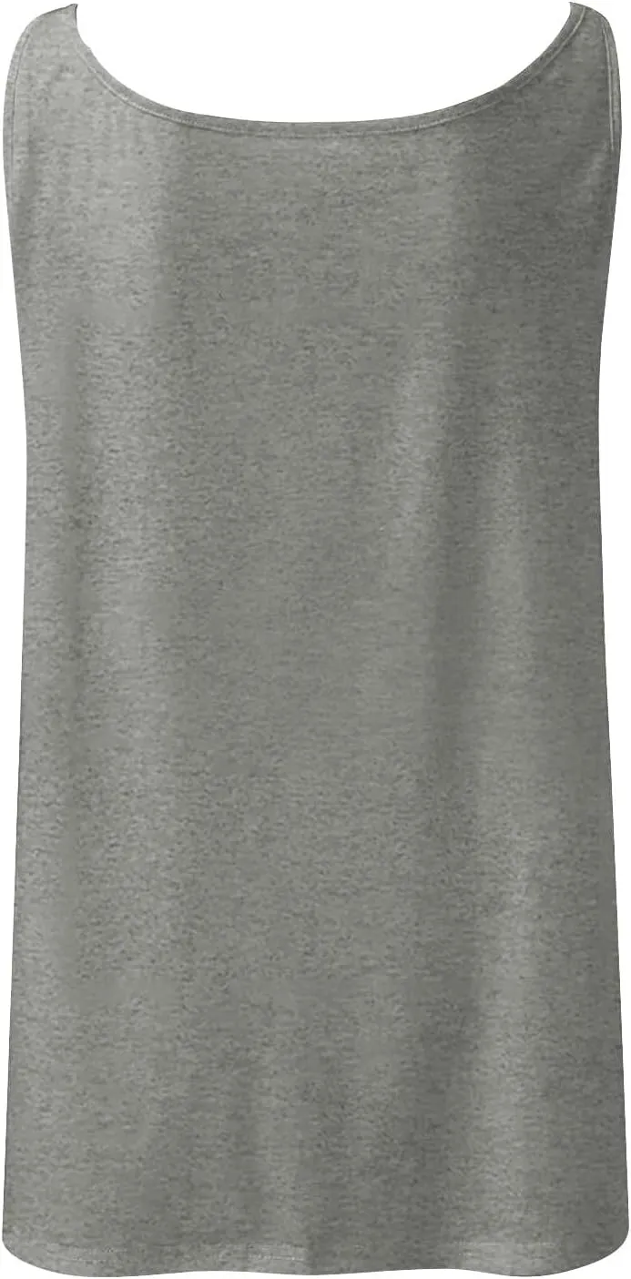 HGps8w Camisole Tops for Women 2025 Summer Sexy Zipper V Neck Tank Top Chain Strap Sleeveless Loose Beach Tee Shirts