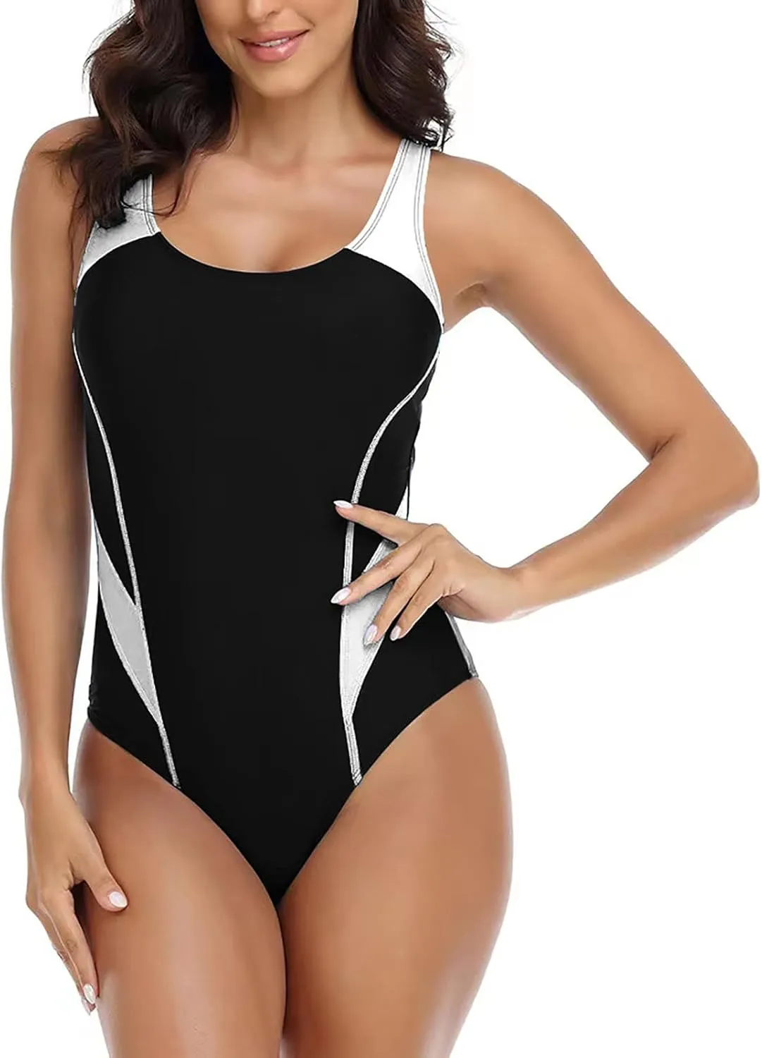 High Cut One Piece Bathing Suits for Women Tummy Control Slimming Swimsuit Sexy Backless Sporty Swim Suit Swimwear