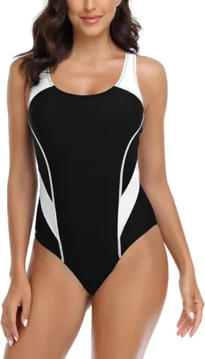 High Cut One Piece Bathing Suits for Women Tummy Control Slimming Swimsuit Sexy Backless Sporty Swim Suit Swimwear