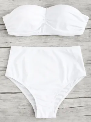 High Rise Bandeau Bikini Set