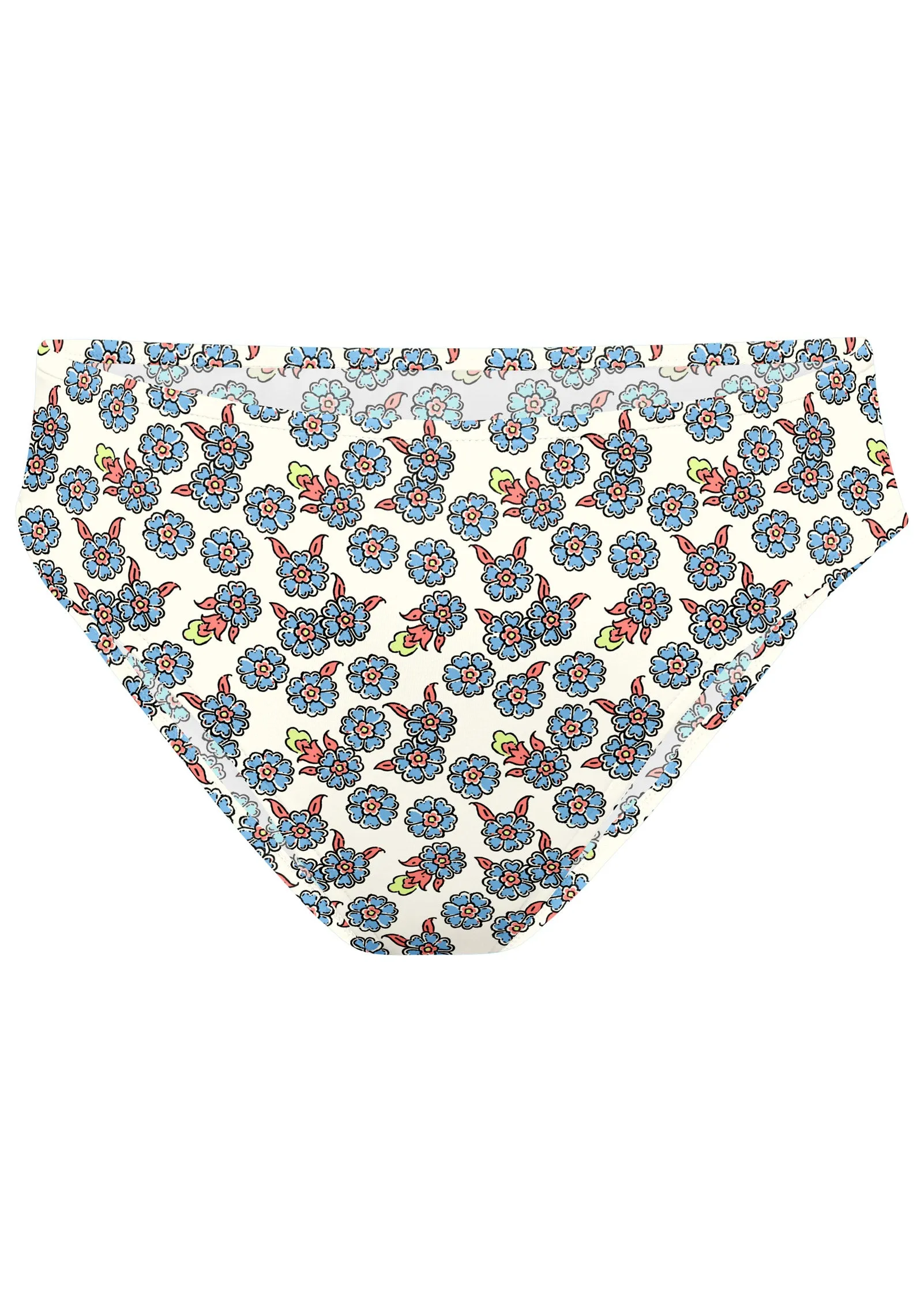 High-Waist Moderate Bottom - Dainty Bloom