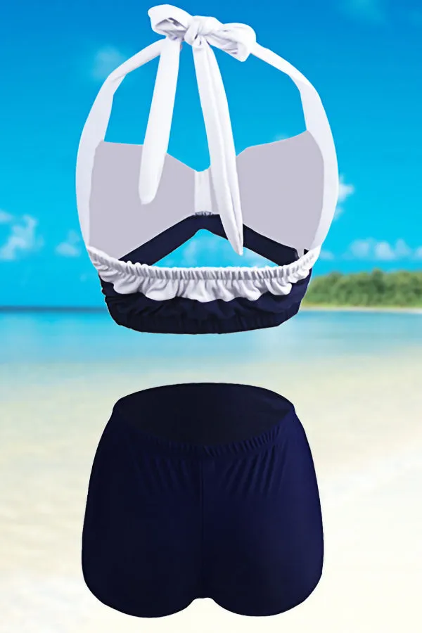 High Waist Pack Hip Split Swimsuit