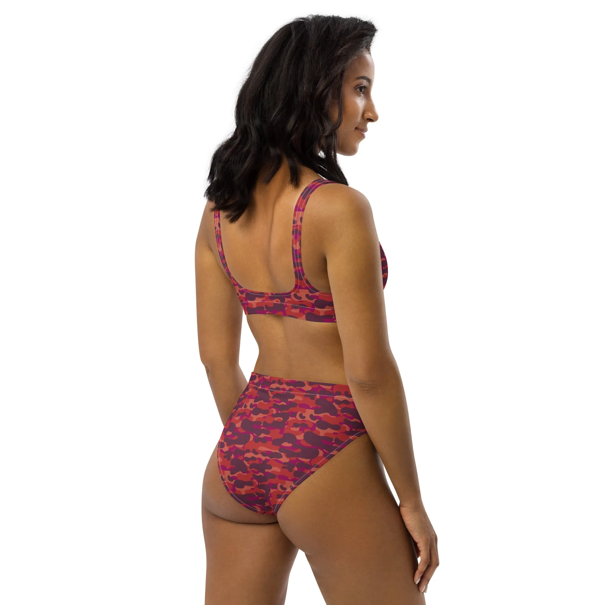 High Waisted Bikini Womens (Glamourange Luxury Bikini High Waisted - 0011 Patterns Model)