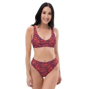High Waisted Bikini Womens (Glamourange Luxury Bikini High Waisted - 0011 Patterns Model)